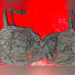 Victoria's Secret black lace no lining/padding 34D